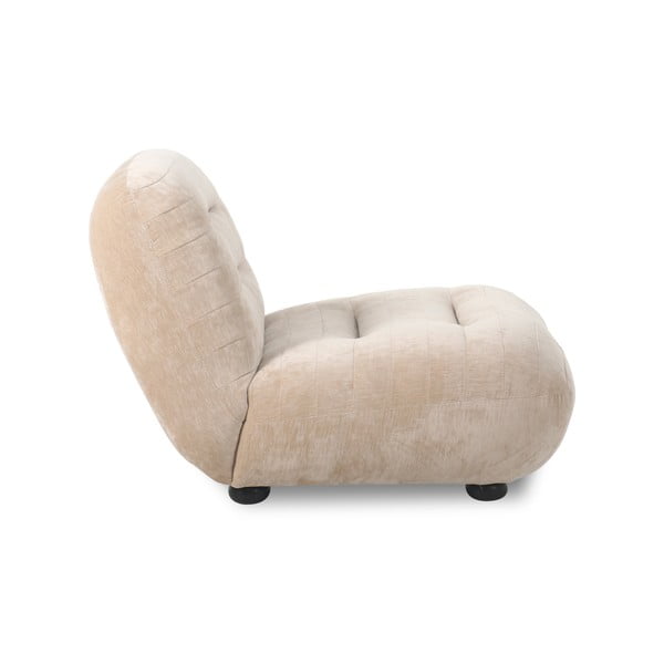 Béžové zamatové kreslo Wyatt – Dutchbone-image-2