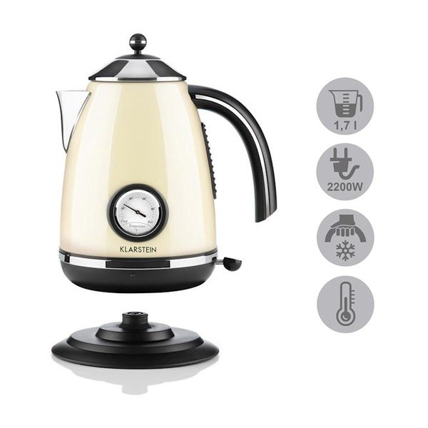 Béžová rýchlovarná kanvica Klarstein Aquavita Chalet-image-3