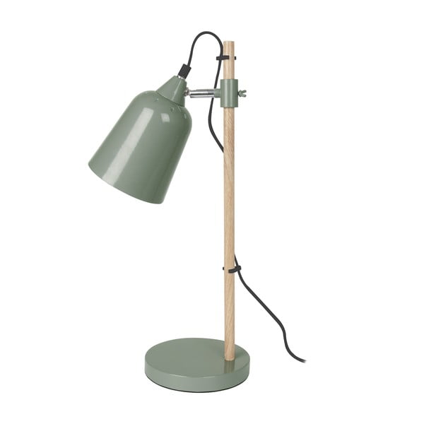 Zelená stolová lampa Leitmotiv Wood