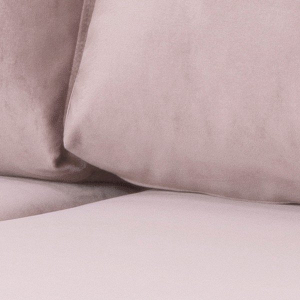 Púdrovoružová zamatová pohovka Actona Norwich, ľavý roh-image-4