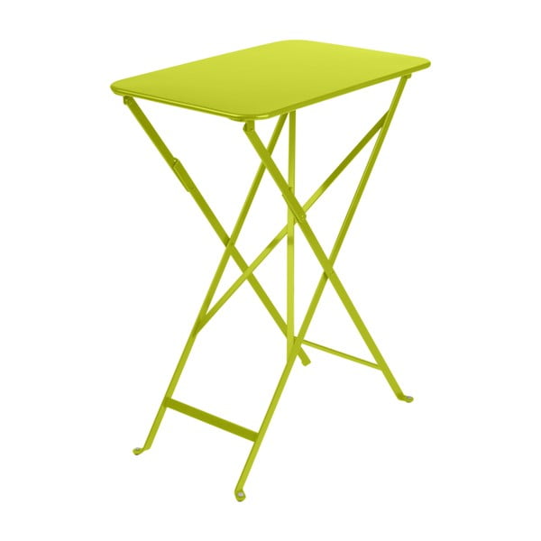 Svetlozelený záhradný stolík Fermob Bistro, 37 × 57 cm