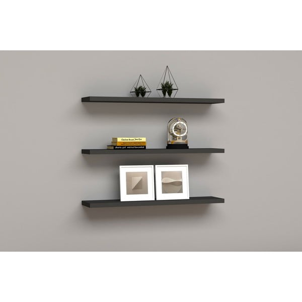 Tmavosivé police v súprave 3 ks Boss - Kalune Design-image-1