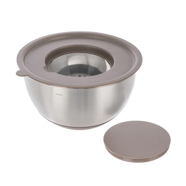 Misa z nehrdzavejúcej ocele v striebornej farbe ø 22 cm Beige – Orion-image-4