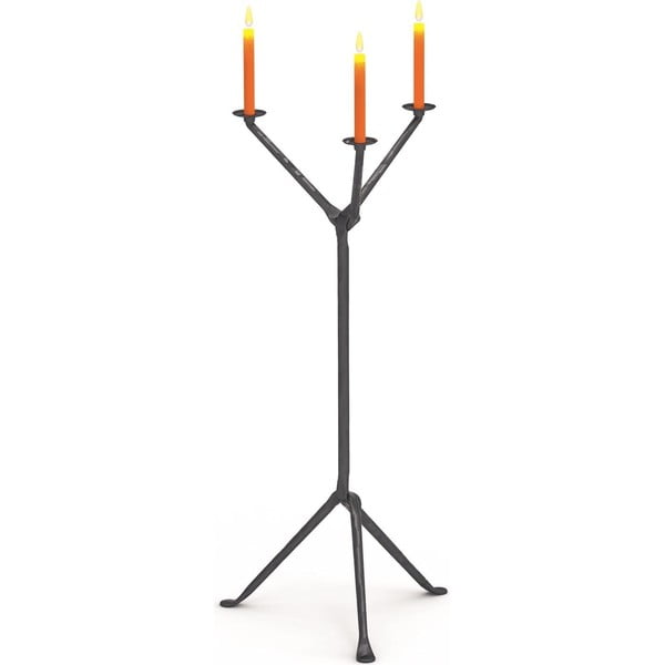 Antracitovosivý svietnik na 3 sviečky Magis Officina, výška 98 cm