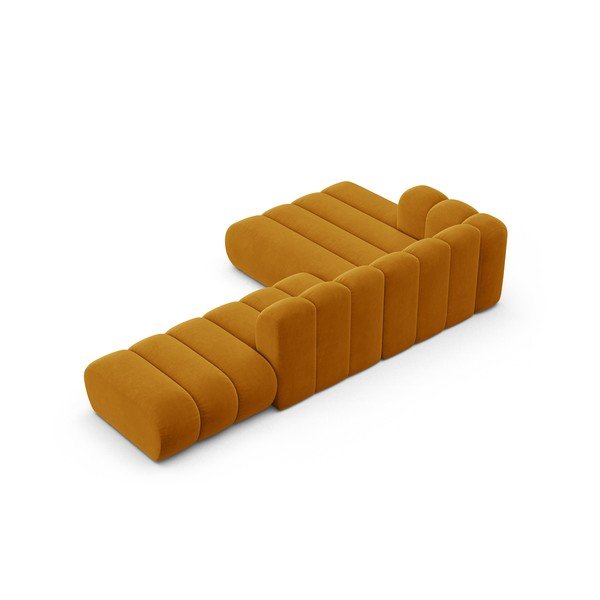 Žltá rohová pohovka (ľavý roh) Lupine – Micadoni Home-image-3