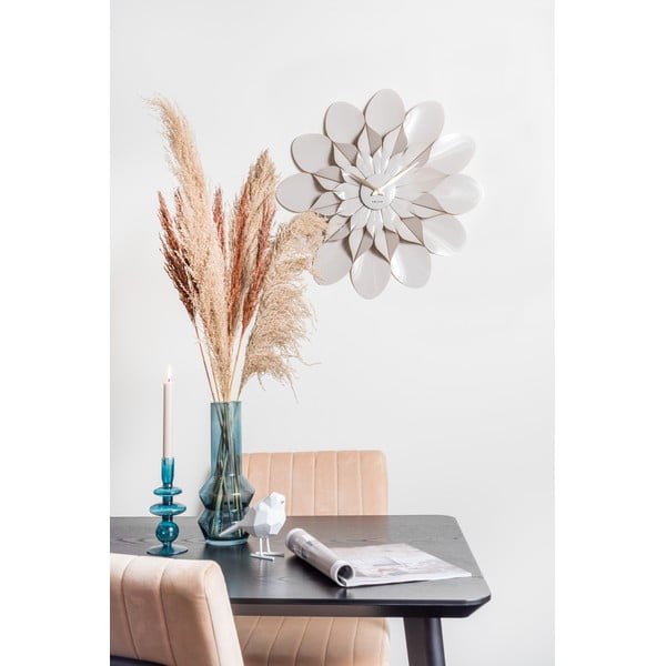 Sivé nástenné hodiny Karlsson Flower, ø 60 cm-image-1