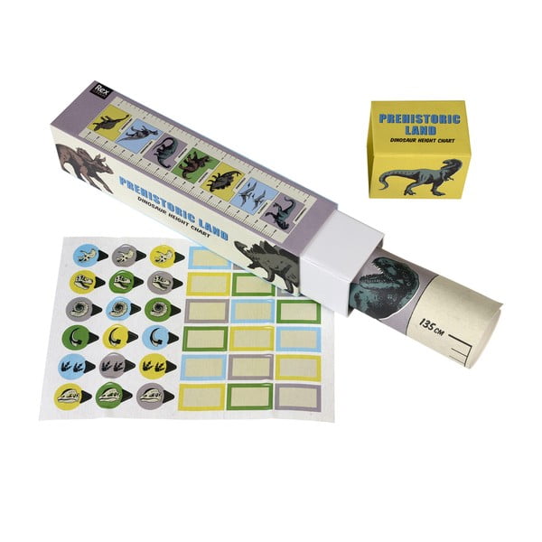 Detská samolepka – meter na dvere/na stenu 28x115 cm Prehistoric Land – Rex London-image-1