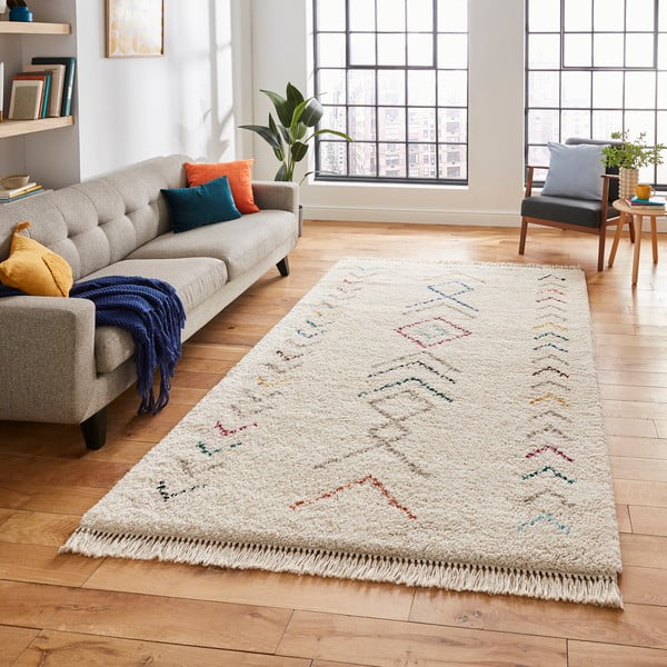 Krémovobiely koberec 160x220 cm Boho – Think Rugs-image-2