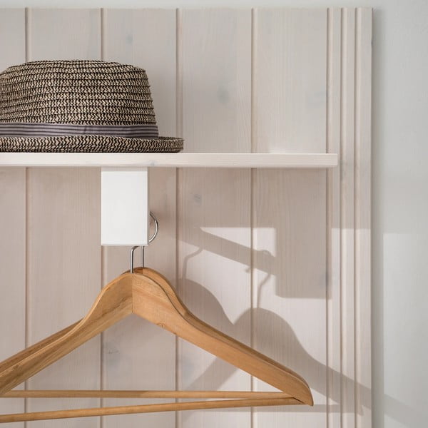 Biela predsieňová zostava z borovicového dreva 60x120x25 cm Anita – Støraa-image-1