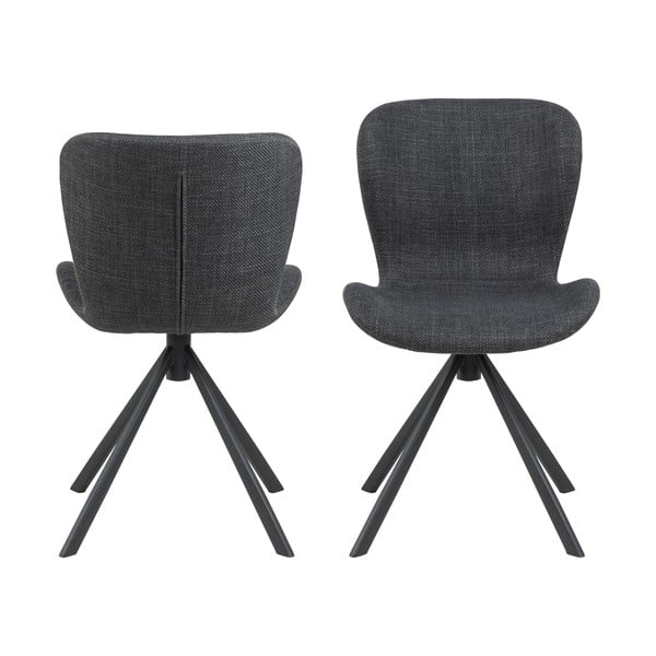 Tmavosivé jedálenské stoličky v súprave 2 ks Batilda – Actona-image-4