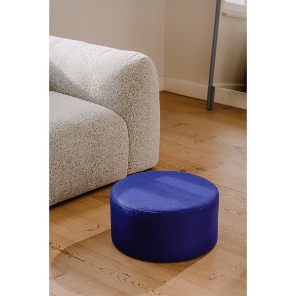 Modrý vlnený taburet Folk – noo.ma-image-1