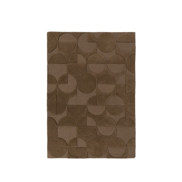 Hnedý koberec z vlny Flair Rugs Gigi, 160 × 230 cm