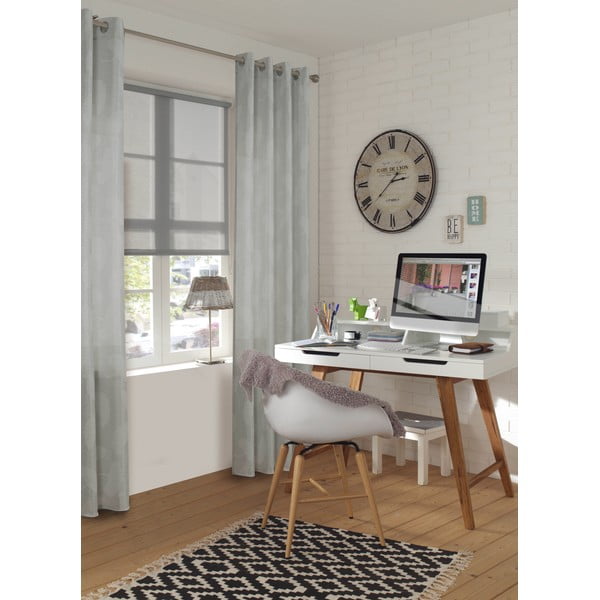 Svetlosivý záves zo žakára 140x245 cm Gingko – Sehlbach-image-2