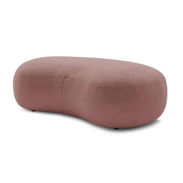 Ružová podnožka z textílie bouclé Saint-Germain – Bobochic Paris-image-3