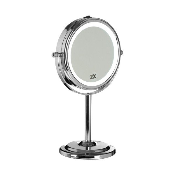 Kozmetické zrkadlo s osvetlením/zväčšovacie (zväčšenie 2x) ø 15 cm Cassini – Premier Housewares-image-2
