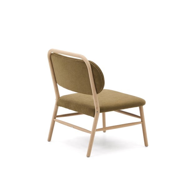 Zelené ženilkové kreslo Helda – Kave Home-image-4