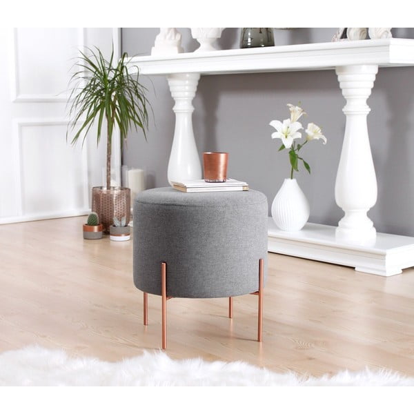 Sivý taburet Copper – Artie-image-3