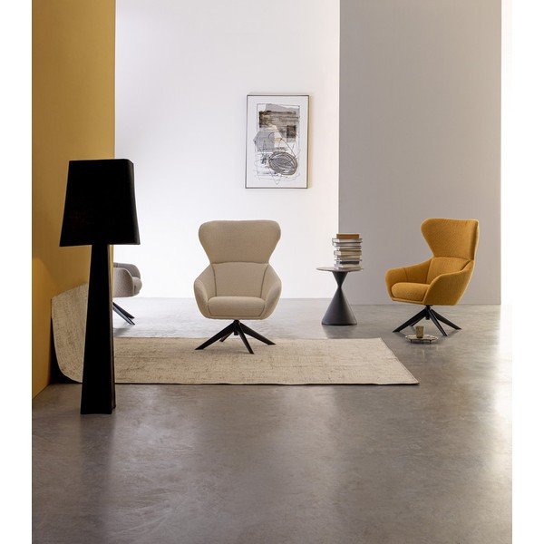 Okrúhly odkladací stolík s doskou v dekore mramoru ø 50 cm Joona – Bizzotto-image-1