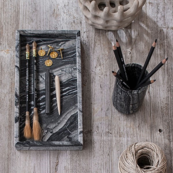 Mramorová dekoratívna tácka 16x31 cm Marble – Mette Ditmer Denmark-image-3