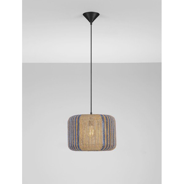 Modré/v prírodnej farbe povrazové závesné svietidlo ø 33 cm Abby – Nova Luce-image-4