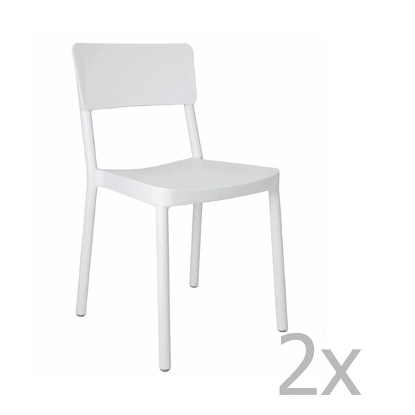 Sada 2 bielych záhradných stoličiek Resol Lisboa