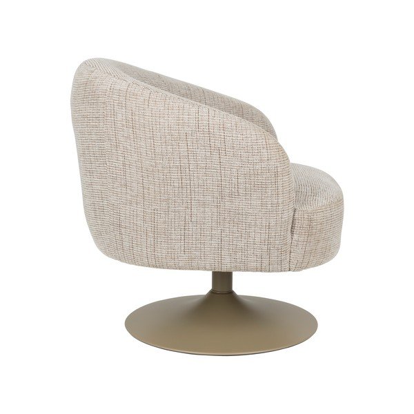 Béžové otočné kreslo Renate – White Label-image-3