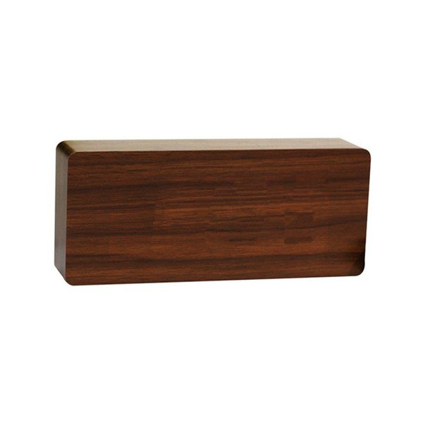 Tmavohnedý budík s červeným LED displejom Gingko Slab Click Clock-image-3