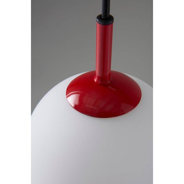 Červené/biele sklenené závesné svietidlo ø 13 cm Ekman – Jotex-image-3