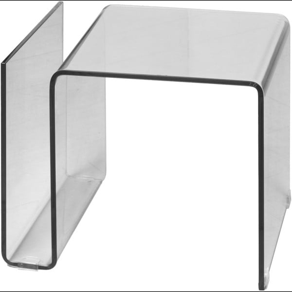 Variabilný sklenený odkladací stolík so stojanom na časopisy Evergreen House Esidra-image-1