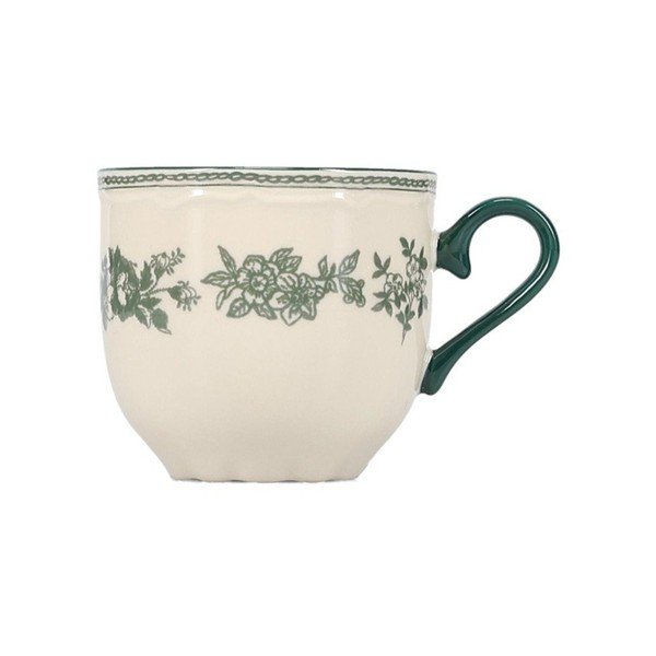 Zelená/slonovinová porcelánová šálka 215 ml Cyril – S|P Collection