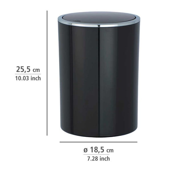 Čierny kúpeľňový kôš Wenko Inca-image-1
