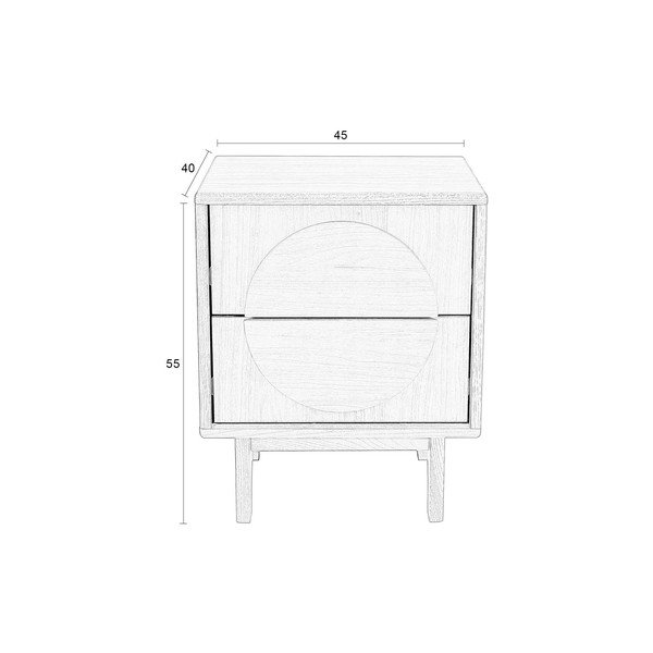 Hnedý nočný stolík v dekore orecha Groove – Zuiver-image-4