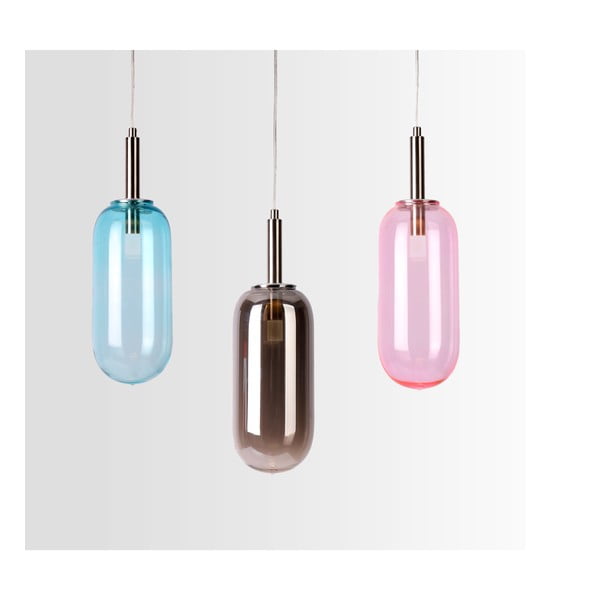 Fialové LED závesné svietidlo so skleneným tienidlom ø 13 cm Fiuggi – Candellux Lighting-image-3