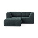 Modrá zamatová rohová pohovka (ľavý roh/s leňoškou) Aloha – Makamii