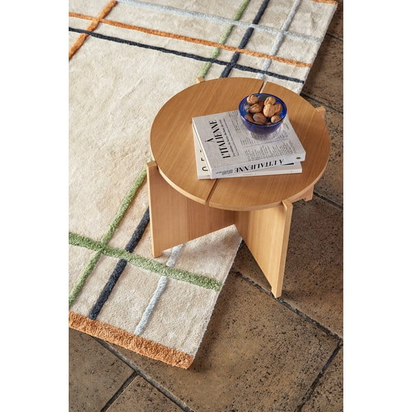 Okrúhly odkladací stolík v dekore duba ø 55 cm Dash – Hübsch-image-1