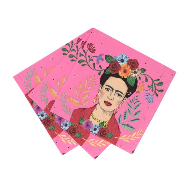 Sada 20 papierových utierok Talking Tables Boho Frida, 25 x 25 cm