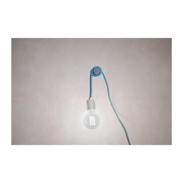Modrý kábel pre stropné osvetlenie s objímkou Filament Style G Rose
