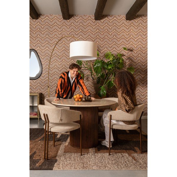 Okrúhly jedálenský stôl s doskou z kameňa ø 115 cm Arda – Dutchbone-image-1