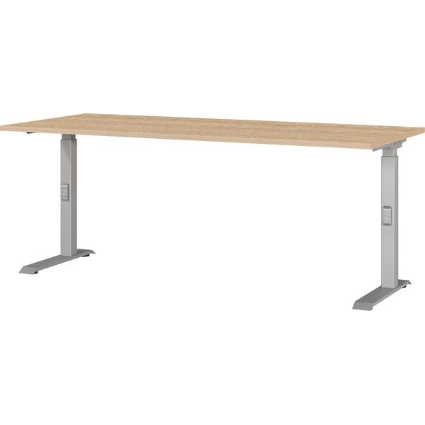 Polohovací pracovný stôl s doskou v dubovom dekore 80x180 cm Downey – Germania
