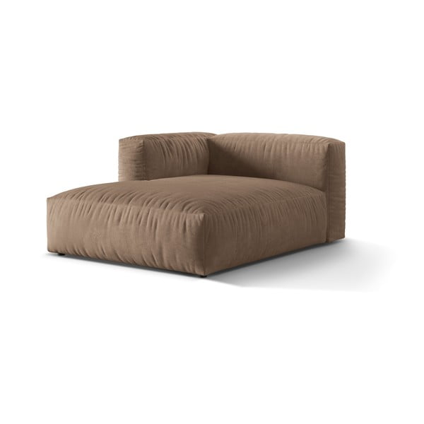 Svetlohnedý zamatový modul pohovky (ľavý roh) Martina – Micadoni -image-1