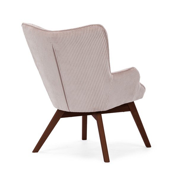 Svetloružové menčestrové kreslo Niko – Ropez-image-3