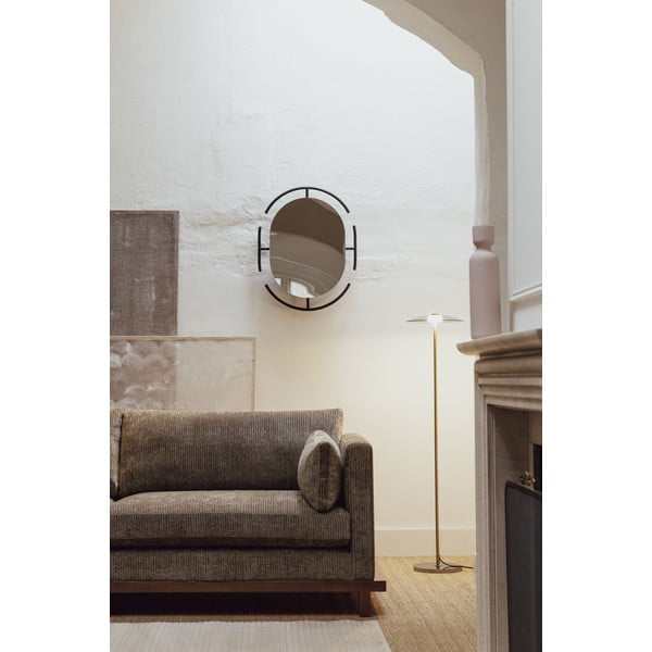 Sivá/v zlatej farbe LED stmievateľná stojacia lampa so skleneným tienidlom (výška 132 cm) Float – Zuiver-image-1