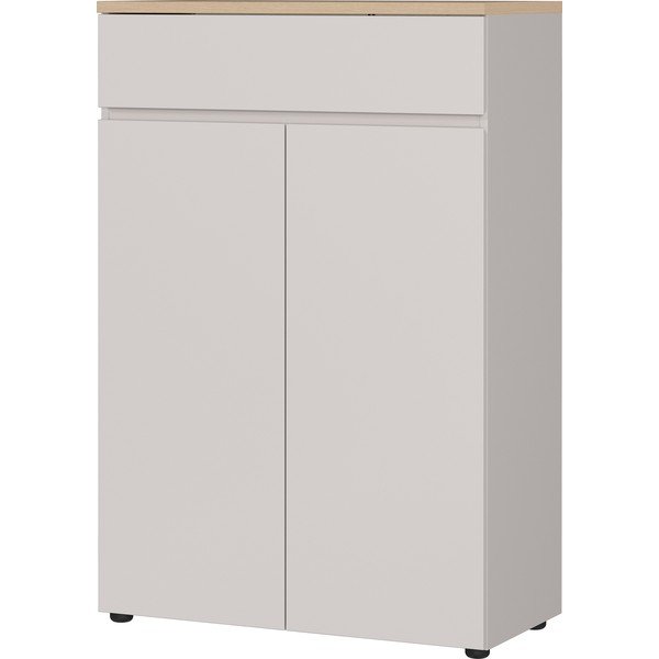 Krémovobiela matná komoda 80x120x40 cm Lissabon – Germania