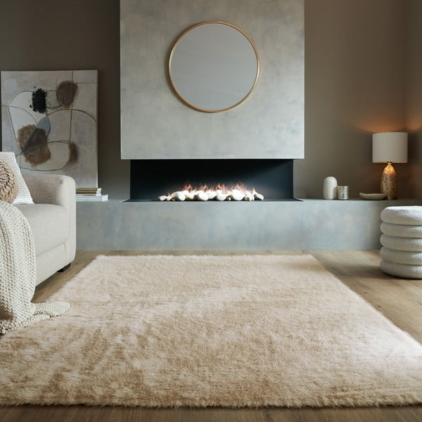 Béžová syntetická kožušina 80x150 cm Alpine Faux Fur – Flair Rugs-image-1