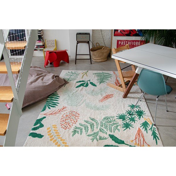 Prateľný ručne tkaný bavlnený detský koberec 170x240 cm Botanic Plants – Lorena Canals-image-3