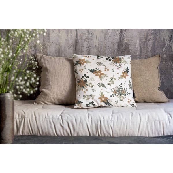 Obliečka na vankúš s vianočným motívom 45x45 cm Festive Flowers – Butter Kings-image-1