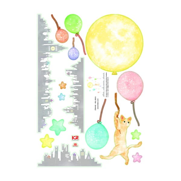 Svietiaca samolepka Fanastick Cat And Moon-image-4