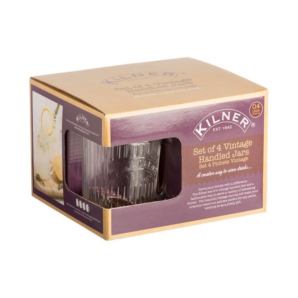 Sada 4 pohárov Kilner Vintage, 0,4 l-image-1