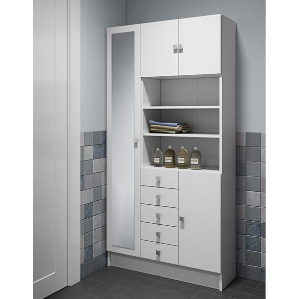Biela kúpeľňová skrinka 90x182 cm Combi – TemaHome-image-1