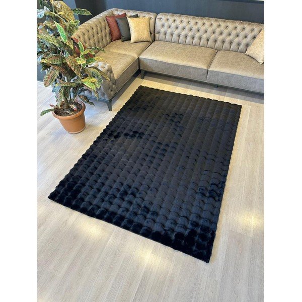 Čierny prateľný koberec 150x230 cm Bubble Black – Mila Home-image-3